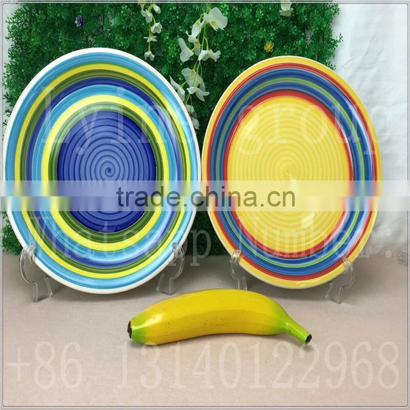 Handmade 7 floral ceramic turkish decorative plates