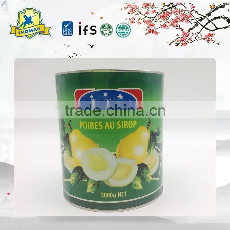 Canned snow pear halves in light syrup