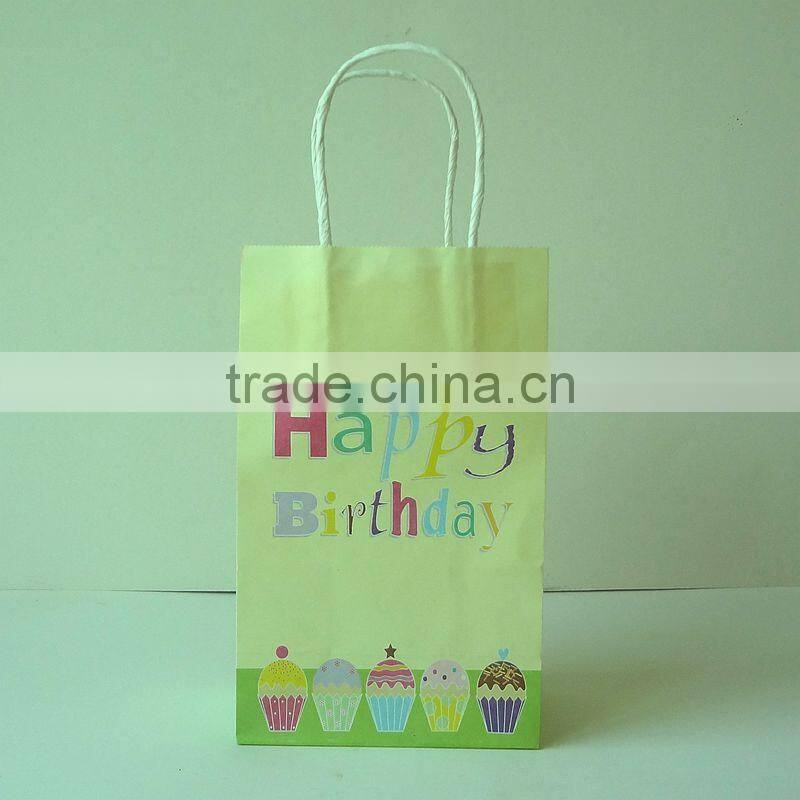 2014 hot sale personized printing birthday bag with customized printing and logo