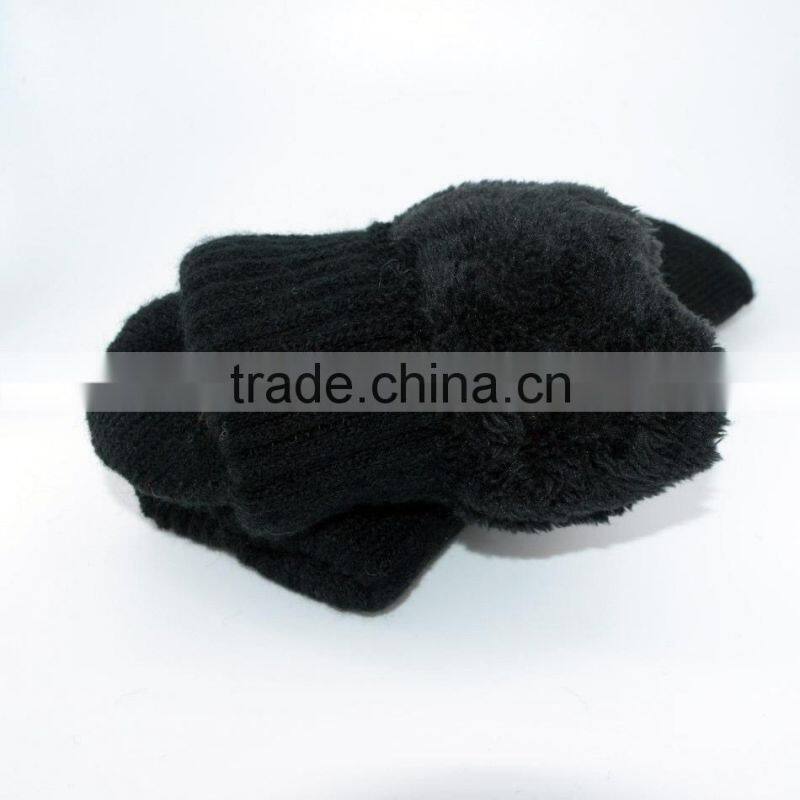 Men's Extra Heavy Double Ragg Mitten -black