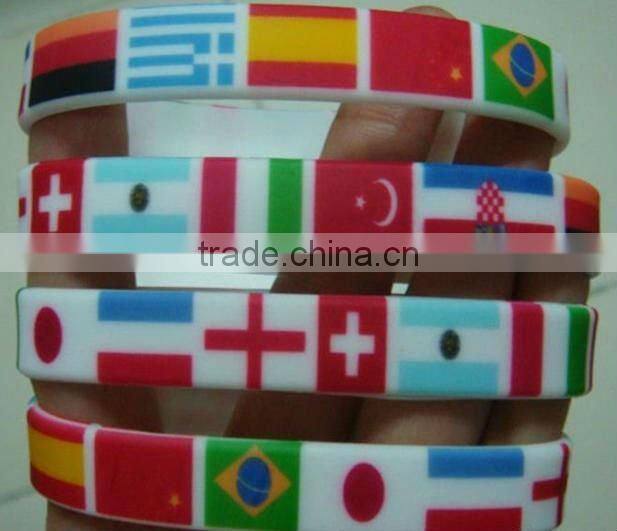 flag silicone bracelet wholesale silicon bracelet