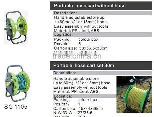 Garden hose reel with 30m hose set SG1101