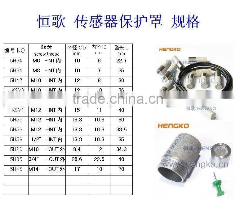 sintered stainless steel Humidity sensor Filter cover