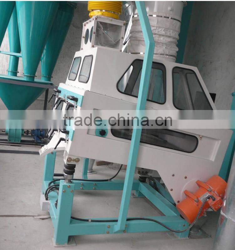 Density grading corn and corn stone removing machine