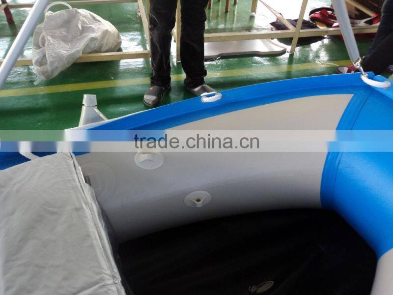15.46ft 4.7m aluminum floor inflatable fishing boat