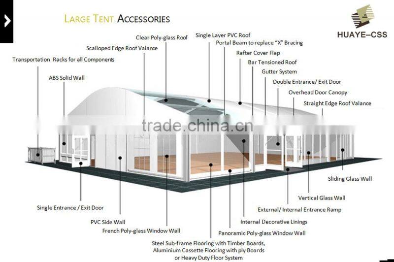 Big concert hall tent party tent curved roof
