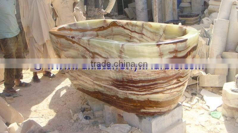 NATURAL COLOR UNIQUE DESIGN ONYX BATHTUBS COLLECTION