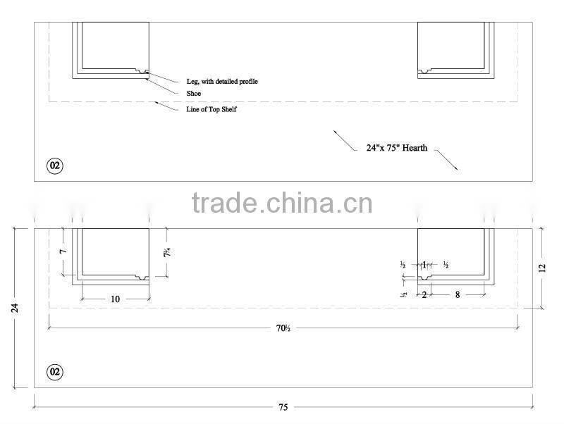 Outdoor freestanding white fireplace mantel