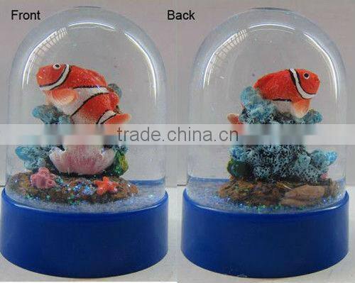 Fish snow globe, acrylic fish sea snow globe