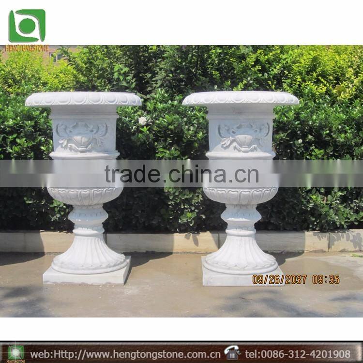 Hebei Outdoor Garden Marble Flowerpot