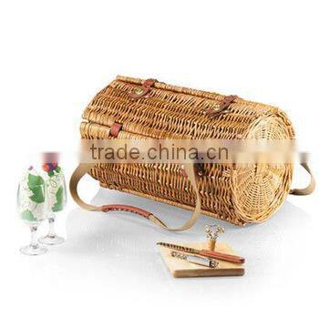 wholesale empty willow 4 person picnic basket with fabric