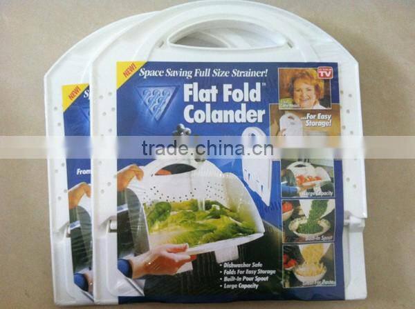 Factory Wholesale Space Saving Flat Fold Colander