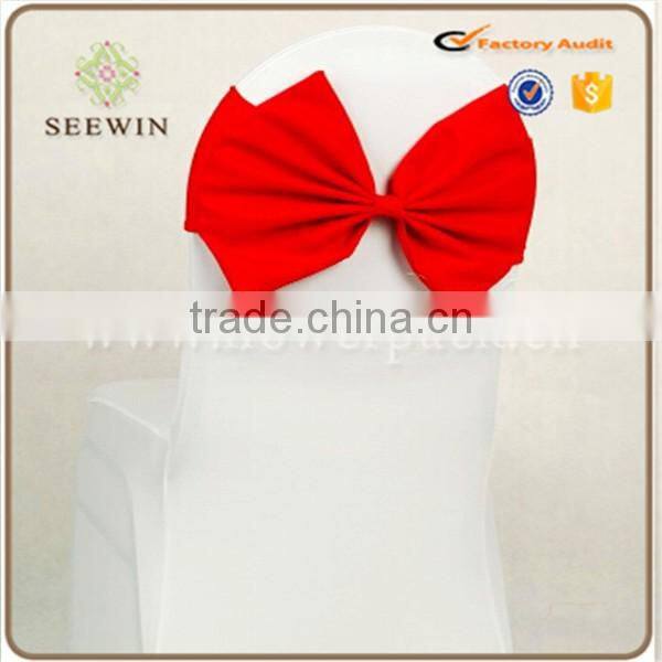 Cheap chair cover with bowknot and chiavari ruffle chair sash for wedding/Banquet/Party