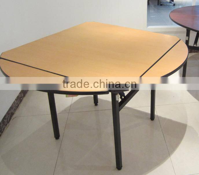 Hot sale PVC Covered Plywood Square/Round Folding BanquetTable QZ6008