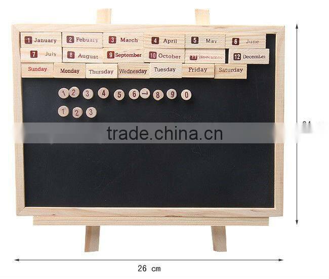 Supply Calendar wood frame type magnetic blackboard & message board