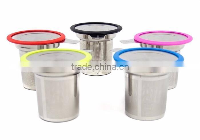 WS-TS18 Stainless Steel Mug Tea Filter Tea Infuser bottle with Silicone Rimmed Lid