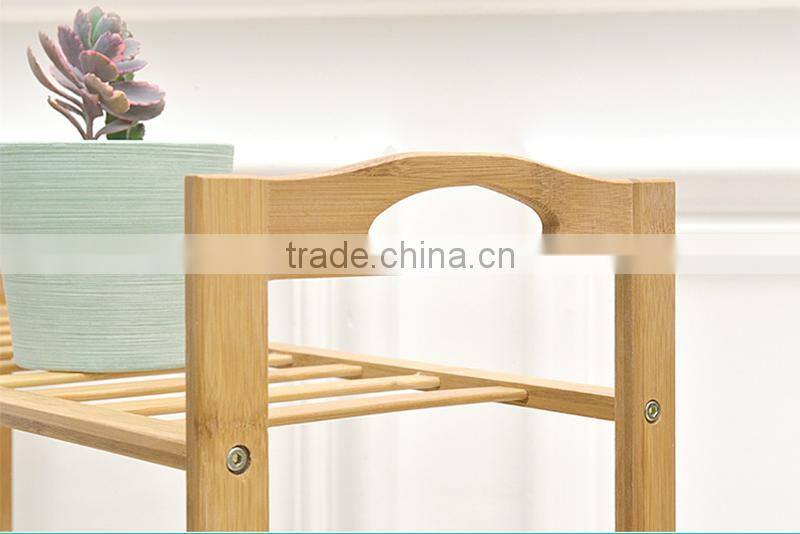 Factory price wholesale 4 tier practical promotion wooden shoe rack