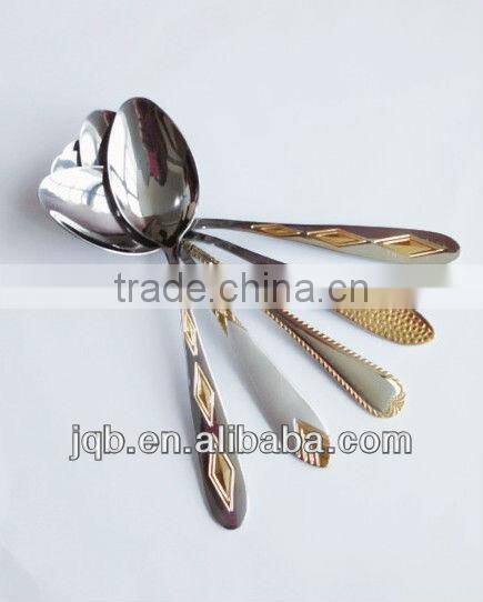 gold-plated stainless steel flatware set cutlery set