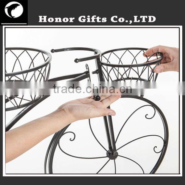 Decorative Wrought Iron Bicycle Plant Stand Iron Bicycle Plant Stand