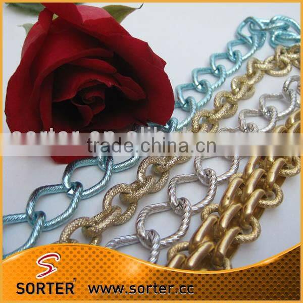 ANODIZED COLORED ALUMINUM CURB CHAIN OPEN LINK NON TARNISH 11X7MM