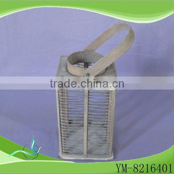 Hanging Outdoor Wood Handled Candle Lantern