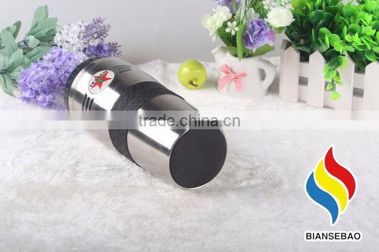 company business gift items leather stainless steel coffee mug