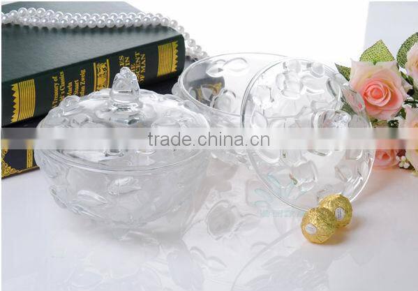 2014 New Products Crystal Sugar Bowl With Lid