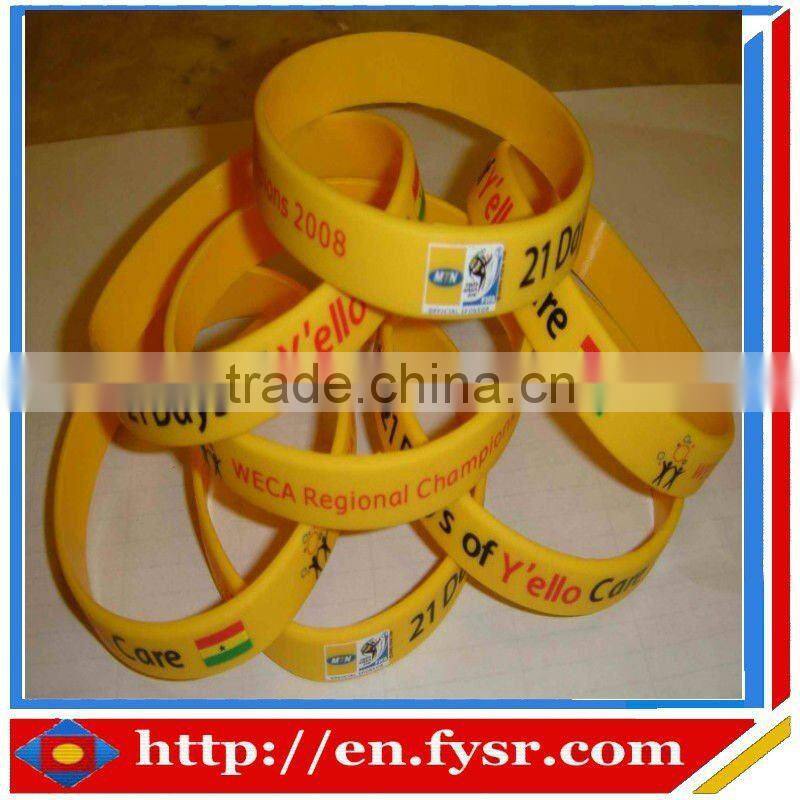special colored silicone sport wrisband for boys