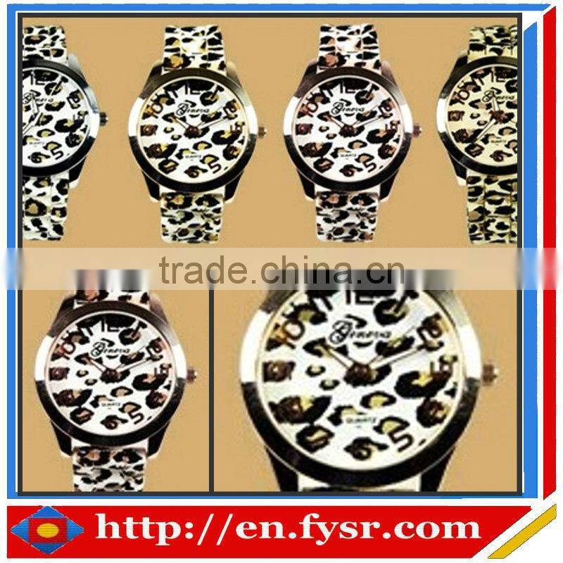 Hot Sale High quality fashion Leopard wrist watch silicone watch