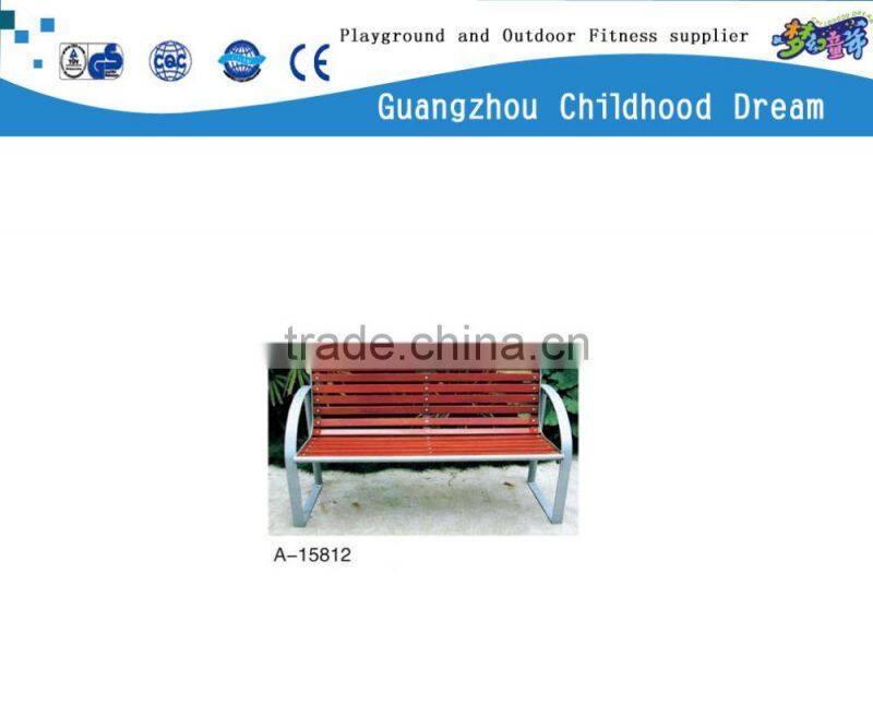 (A-15812) School wooden bench, park bench, wood plastic composite park bench