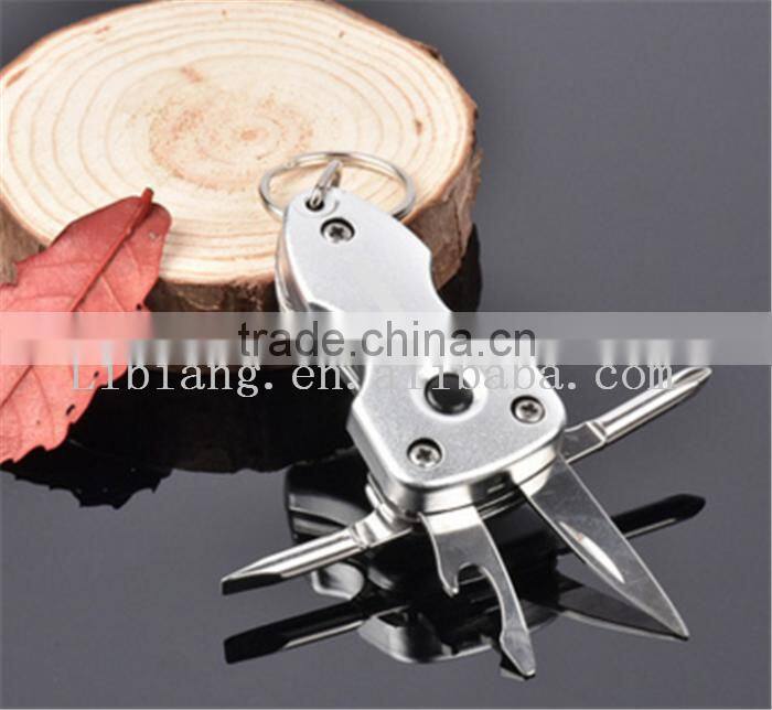 3CR13MOV Outdoor 7-in-1Portable Mini Key Ring