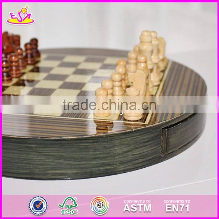 2017 New design children educational game wooden chess board W11A054