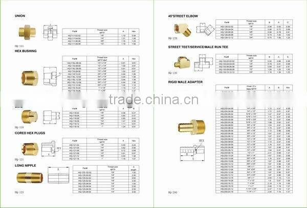 NPT THREAD FORGED BRASS HOSE FITTINGS FOR USA MARKET