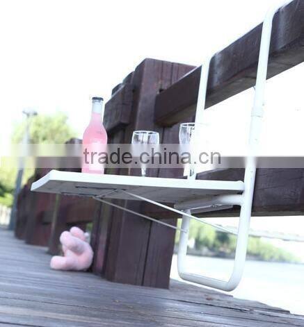 Adjustable Height Folding Balcony Hanging Table