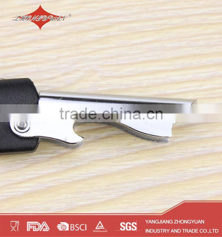 Plastic corkscrew beer wine opener with 4 in 1