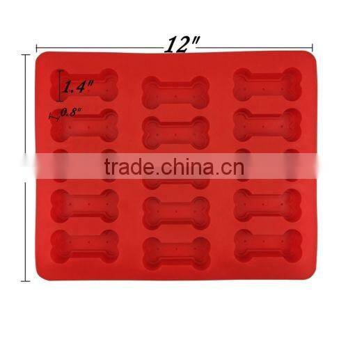 Puppy Paw & Bone Silicone Baking Pan Mold Ice Tray Dog Treat Cookie Non Stick