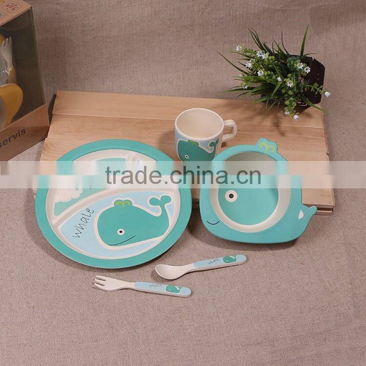 Eco-Friendly Baby Bamboo Fiber Tableware Wholesale Dinnerware Set