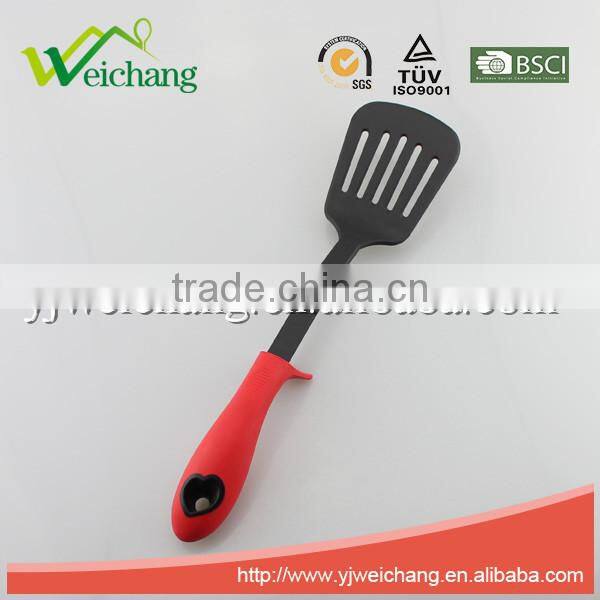 WCJ321B Premium Nylon utensils SLOTTED TURNER Cooking Utensil Gadgets Set with Storage Stand (Multi-color)