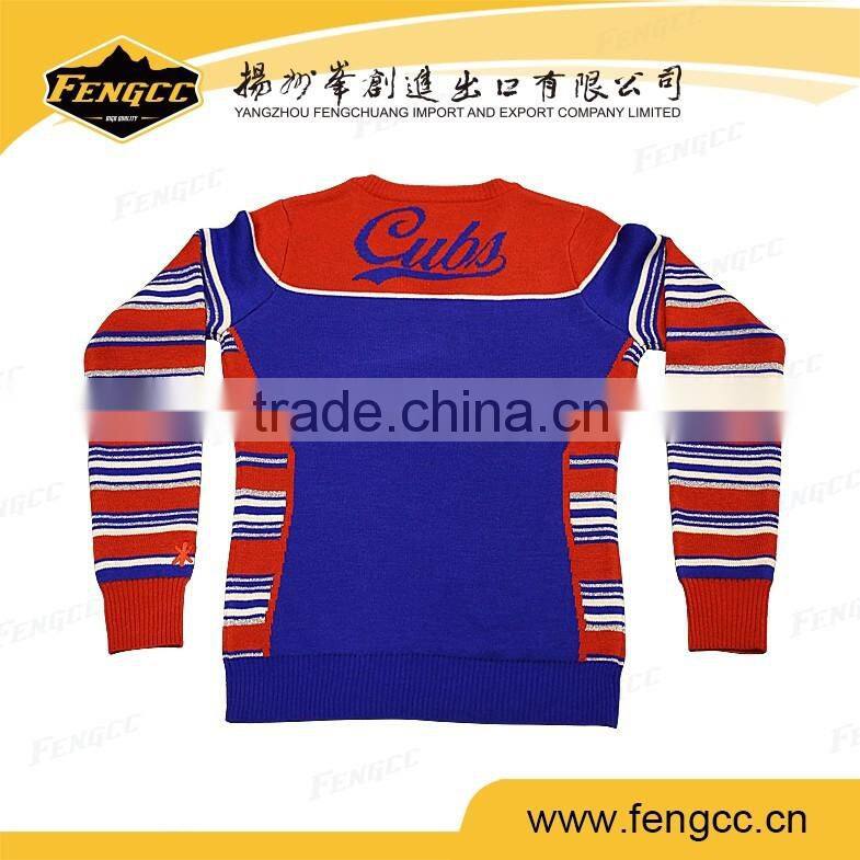 football team new style kids autumn winter spring children Knitted jacquard sports pullover sweater
