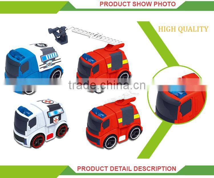 Most popular kids small toy cars friction plastic police cat
