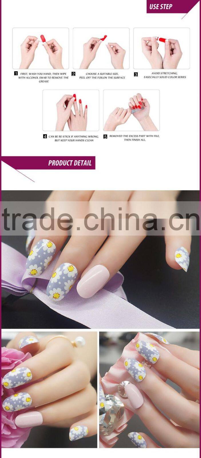 Famous Brand VIVI 100% Nail Polish Strip DIY Nail Patch