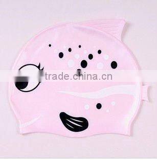 Children cartoon swimming cap ear-protection swim caps