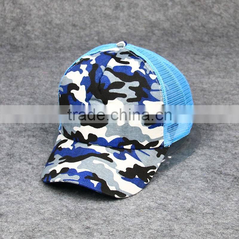 Cheap 6 Panels Wholesale Camouflage Mesh Baseball Cap Custom Trucker Cap
