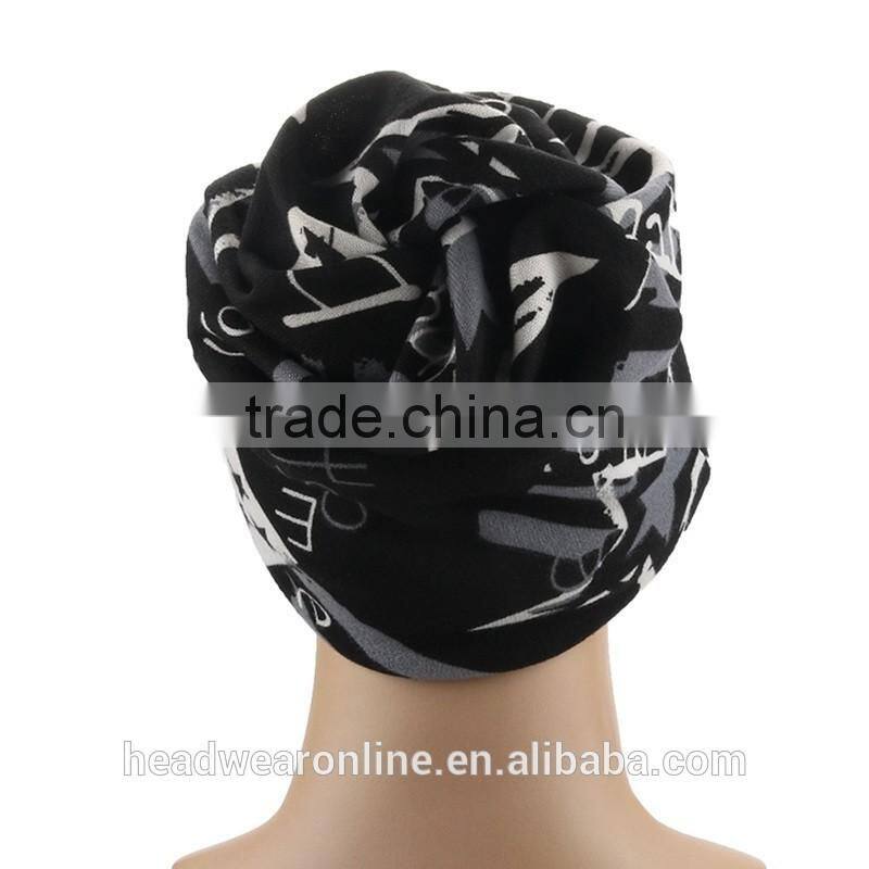 Printed Plush Winter Skull Beanie Hat For Man
