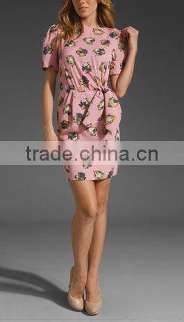 oem!clothing!print dress!12DR095 New Design Fashion Girl Dress 2012,Nice,High quality