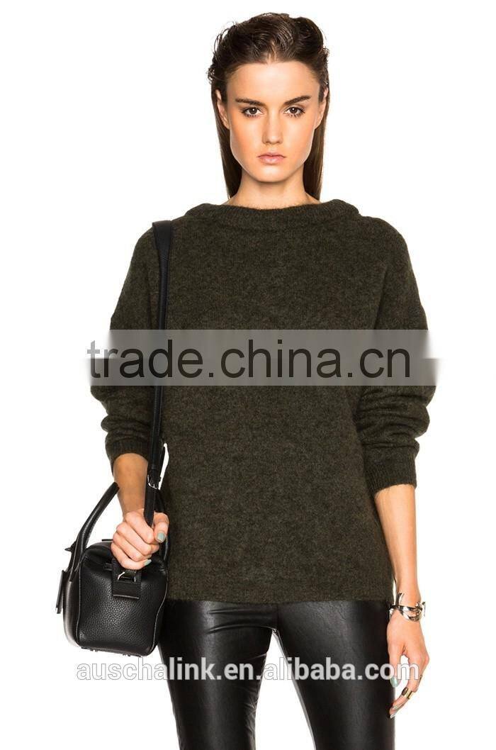 2016 new arrival lady mohair sweater customized factory price
