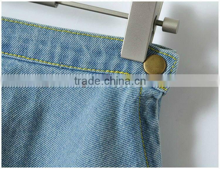 Girl denim skirt bust of high waist