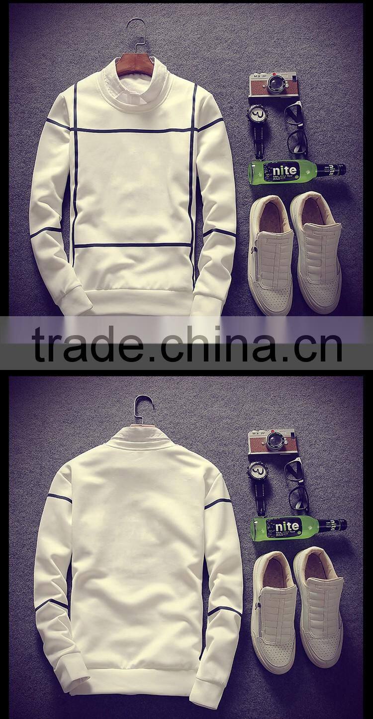 M315 Latest Wholesale Custom Boy Lines Sweater Design For Mens