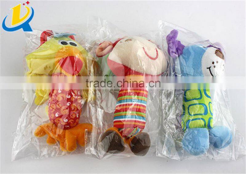 Lovely animal shape plush hanging toy baby bed bell wholesale