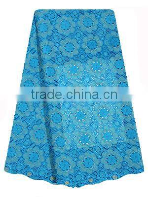 African Lace Fabrics Swiss Voile Lace With Stones Swiss Cotton Lace SL0426